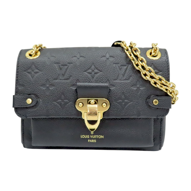 黑色 原花壓紋牛皮 Vavin BB 肩背包【LOUIS VUITTON LV 路易威登】 M44550-0
