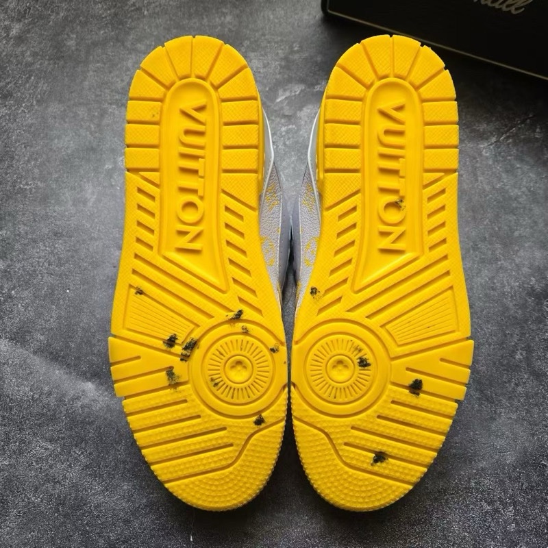 98新LOUIS VUITTON 路易威登 LV TRAINER 灰黃 6.5碼/40.5碼-9