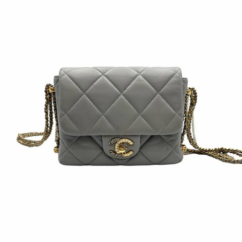 【美收精品】CHANEL 灰色單肩包 C-151【隔月月中將轉賣至日本 上架期限30天】