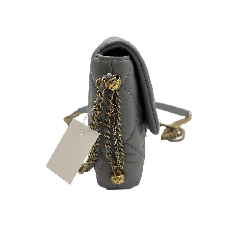 【美收精品】CHANEL 灰色單肩包 C-151【隔月月中將轉賣至日本 上架期限30天】-3