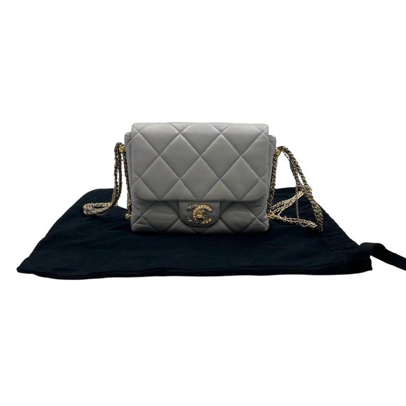 【美收精品】CHANEL 灰色單肩包 C-151【隔月月中將轉賣至日本 上架期限30天】-13