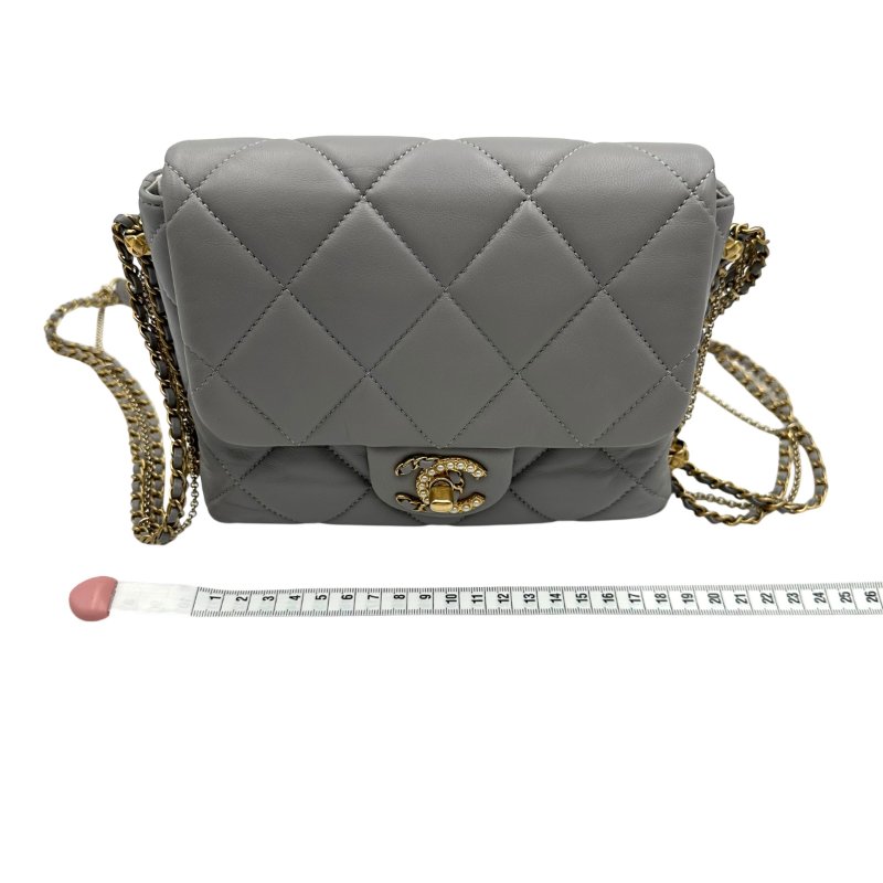 【美收精品】CHANEL 灰色單肩包 C-151【隔月月中將轉賣至日本 上架期限30天】-14