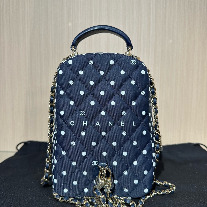 chanel香奈兒 24p 波點雙肩 小書包-3