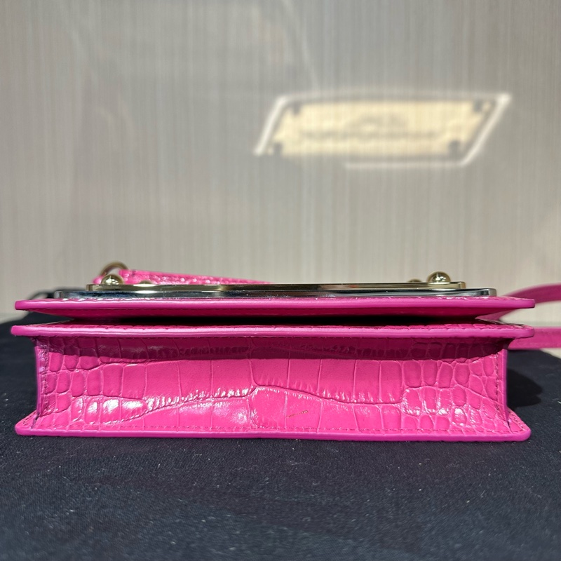 DG杜嘉班納 手機包 粉紅色 鏡面LOGO-4