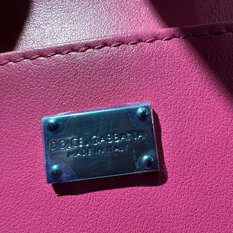 DG杜嘉班納 手機包 粉紅色 鏡面LOGO-6