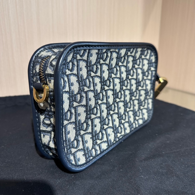 迪奧 Dior D字金屬扣 相機包 手拿包 重工肩帶-1