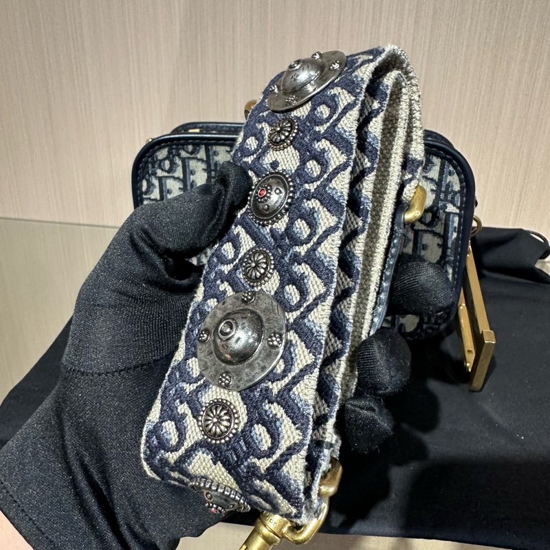 迪奧 Dior D字金屬扣 相機包 手拿包 重工肩帶-8