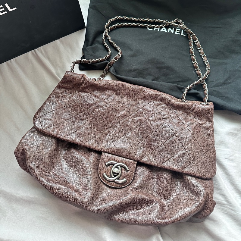 Chanel香奈兒稀有棕色雲朵大號機場包 | 氣質天花板 ✨-2