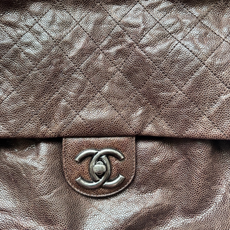 Chanel香奈兒稀有棕色雲朵大號機場包 | 氣質天花板 ✨-6