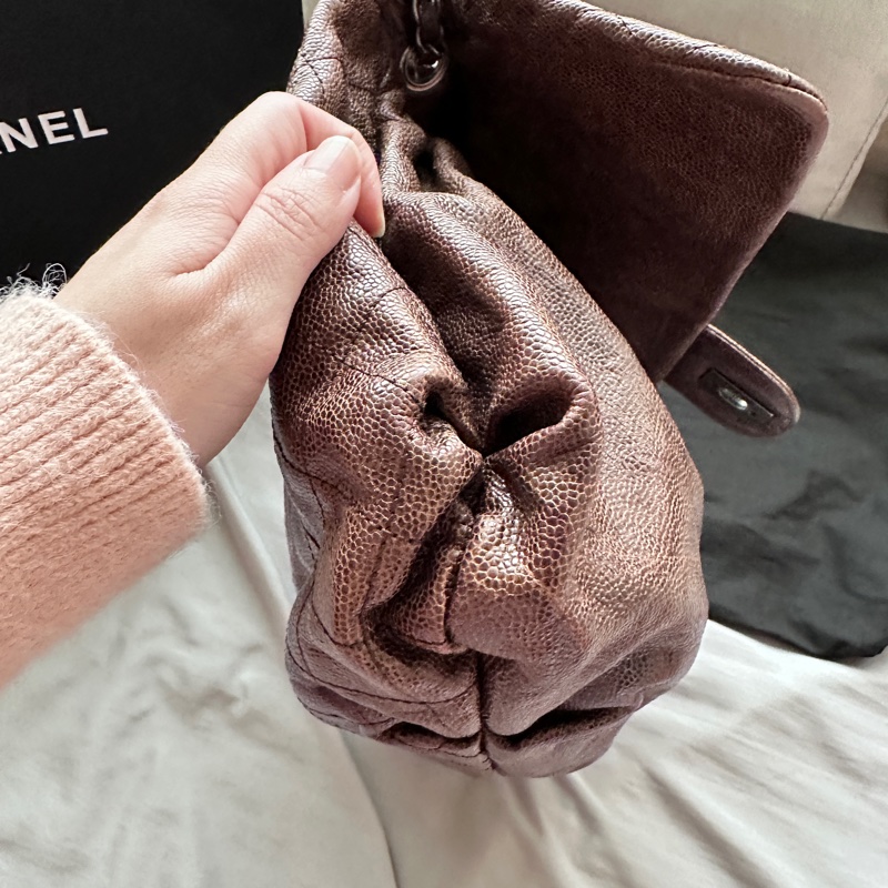 Chanel香奈兒稀有棕色雲朵大號機場包 | 氣質天花板 ✨-18