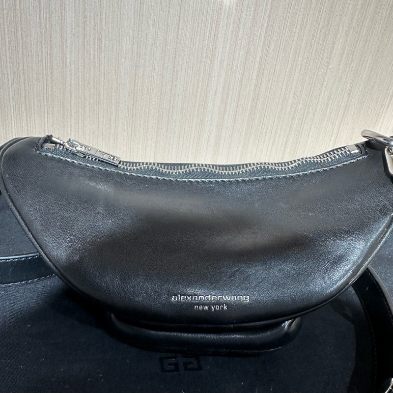 alexander wang亞歷山大王 斜挎包腰包 迷你 黑色-3