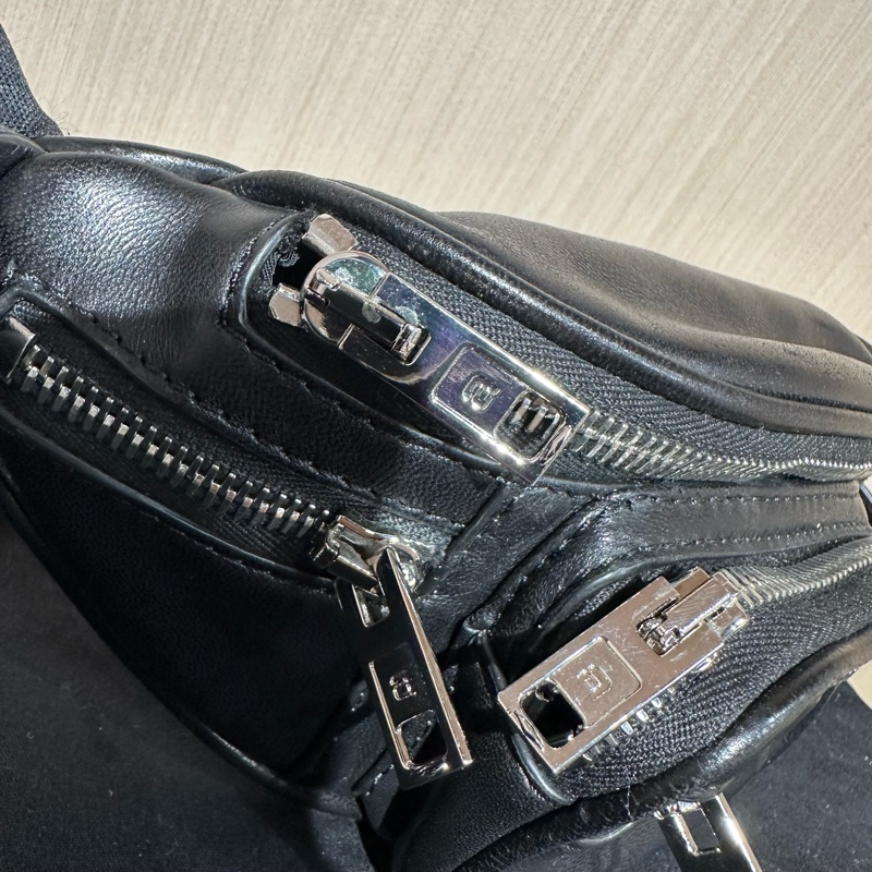 alexander wang亞歷山大王 斜挎包腰包 迷你 黑色-5