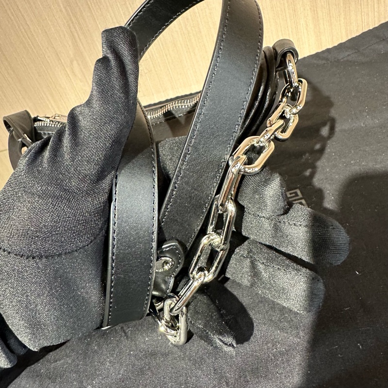 alexander wang亞歷山大王 斜挎包腰包 迷你 黑色-7