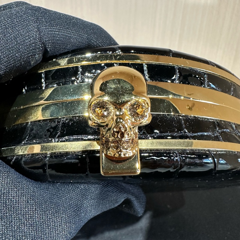 Alexander Mcqueen麥昆 骷髏頭 鏈條包 晚宴包-5