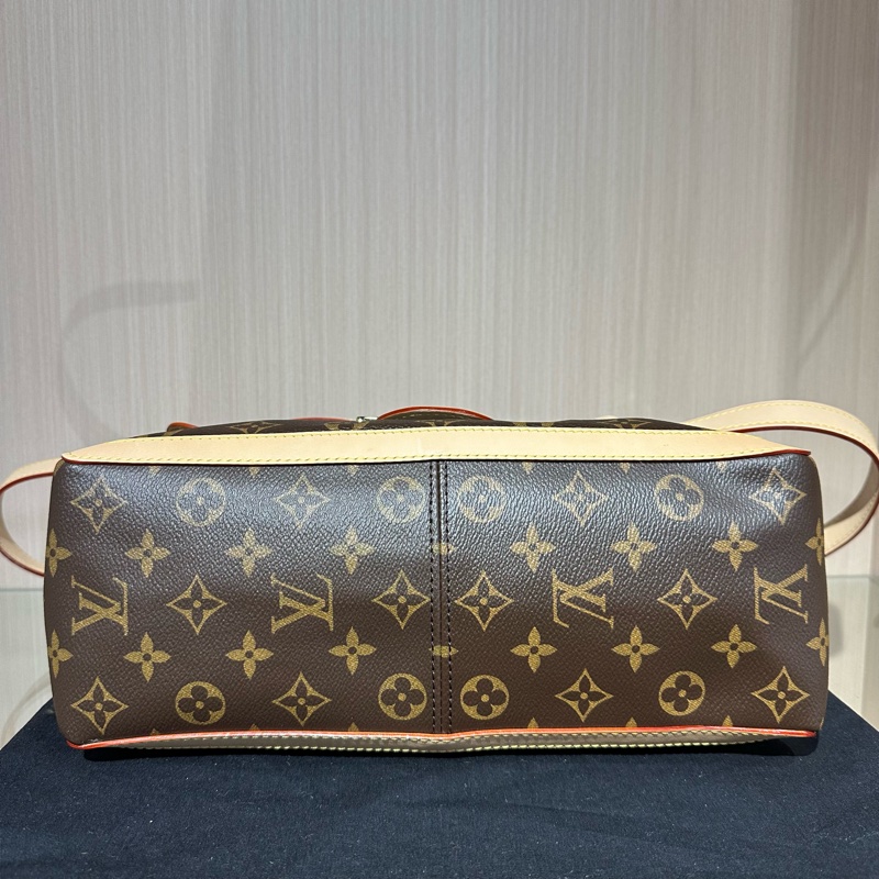 LV路易威登 老花達芙妮 單肩斜挎包 棕色拼淺米色-4