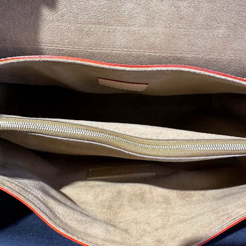 LV路易威登 老花達芙妮 單肩斜挎包 棕色拼淺米色-6