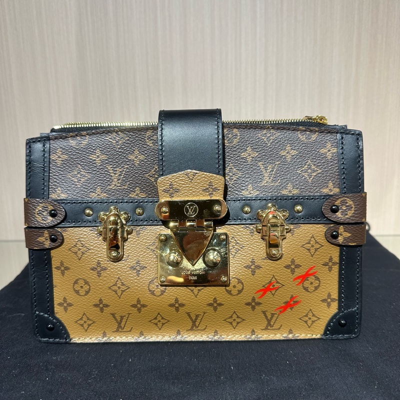 LV路易威登 老花 軟盒子 小方包 棕色-0