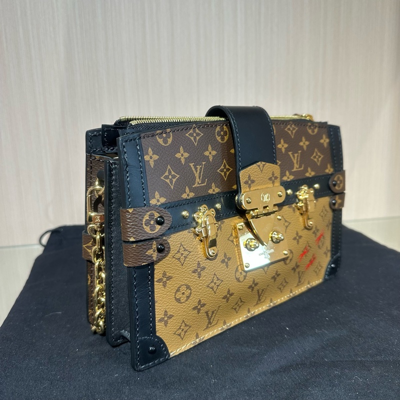 LV路易威登 老花 軟盒子 小方包 棕色-1