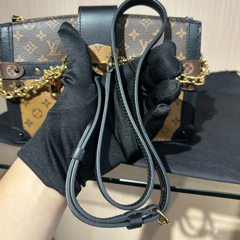 LV路易威登 老花 軟盒子 小方包 棕色-8