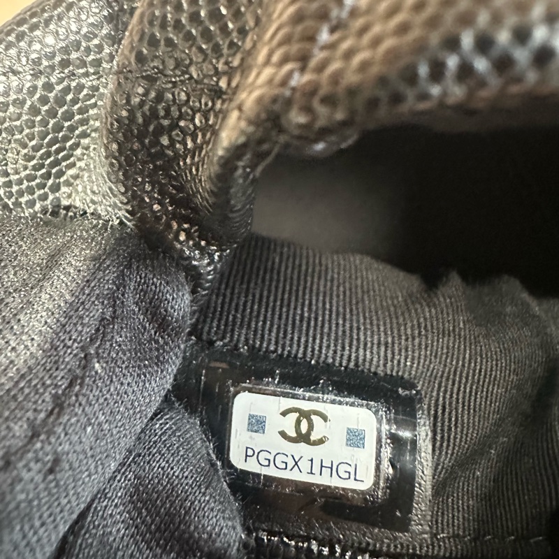 Chanel 香奈兒22K黑金小水桶包 荔枝紋牛皮-8