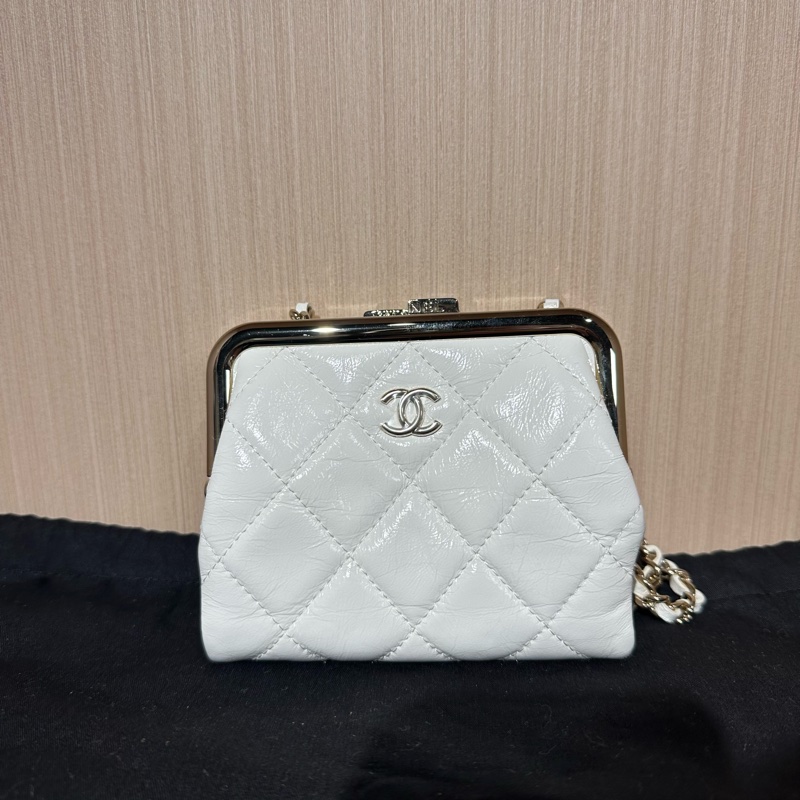 Chanel 香奈兒22Bmini白金蛙口包鏈條包-0