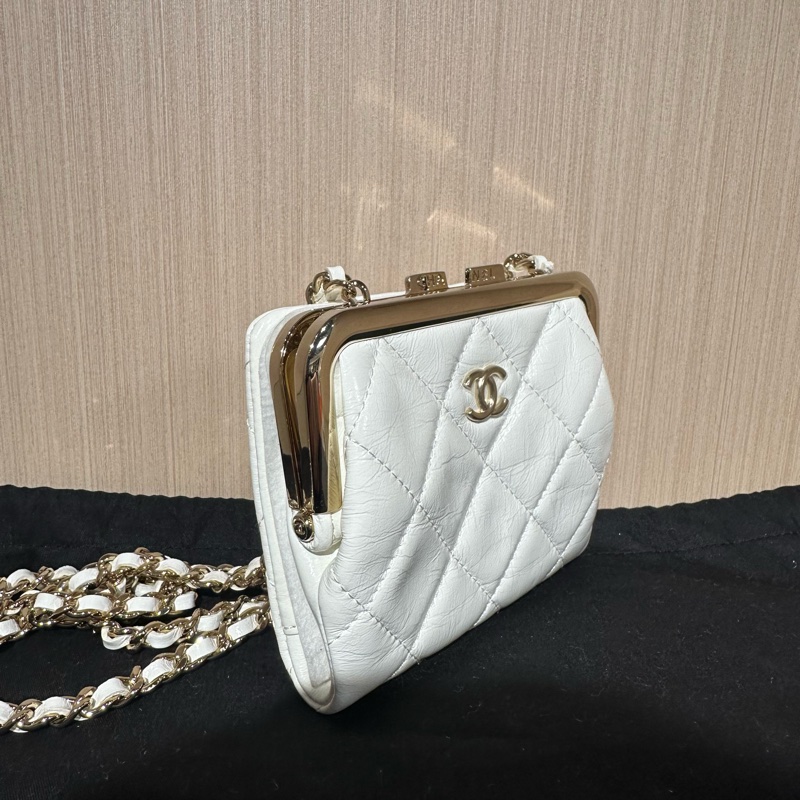 Chanel 香奈兒22Bmini白金蛙口包鏈條包-1