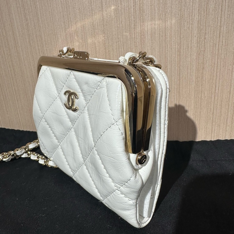 Chanel 香奈兒22Bmini白金蛙口包鏈條包-2