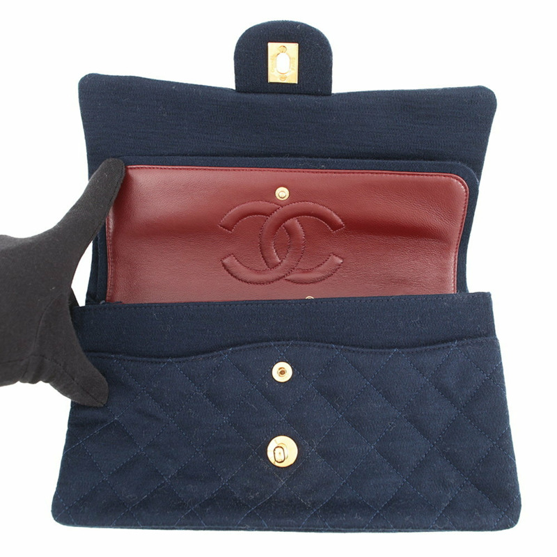 香奈兒鏈單背包 Matelasse 25 Coco Mark 雙棉針織 A01112 CHANEL-5