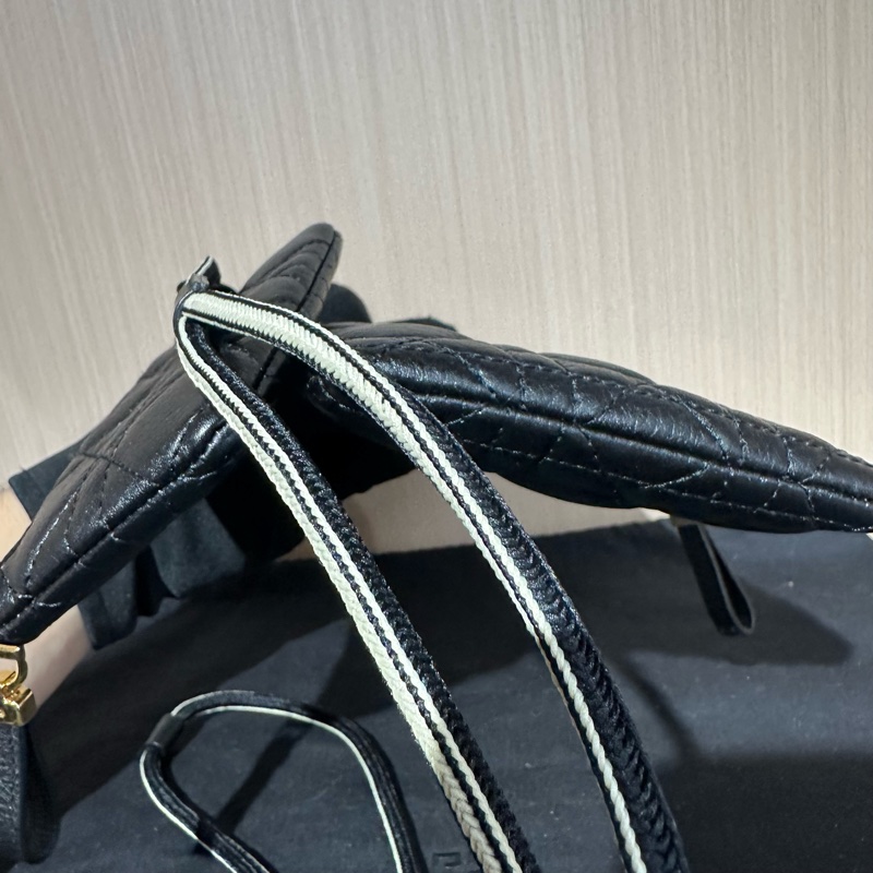 Dior 迪奧Caro系列 牛皮多功能手機包 黑色-4