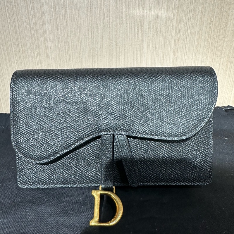 DIOR迪奧 Saddle 牛皮 馬鞍包腰包 黑色-0