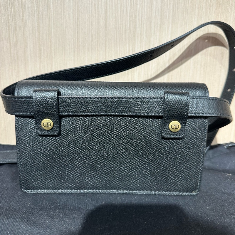 DIOR迪奧 Saddle 牛皮 馬鞍包腰包 黑色-3