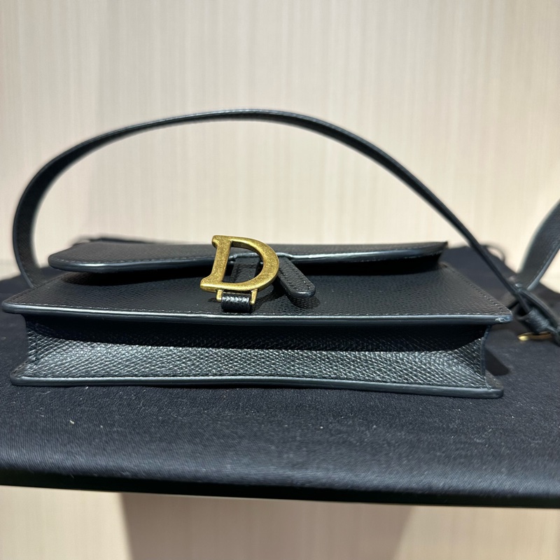 DIOR迪奧 Saddle 牛皮 馬鞍包腰包 黑色-4