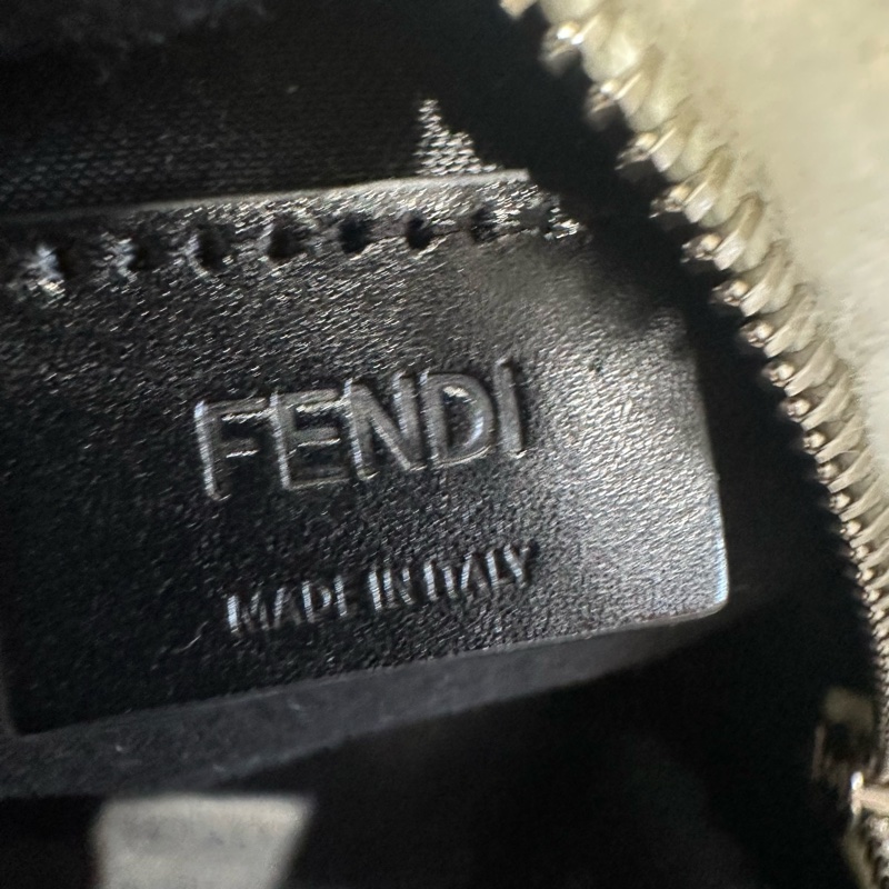 FENDI芬迪 飯團形 羊皮 單肩包 白色-5