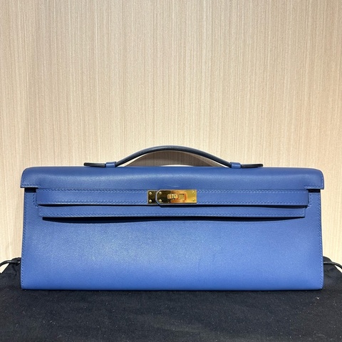 Hermes 愛馬仕kelly cut 21 藍色