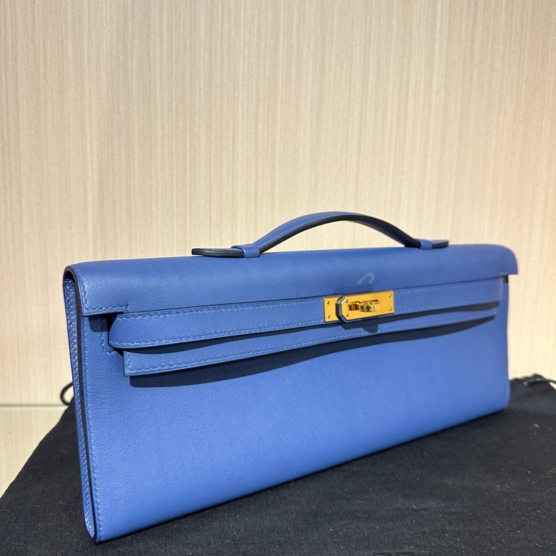 Hermes 愛馬仕kelly cut 21 藍色-1