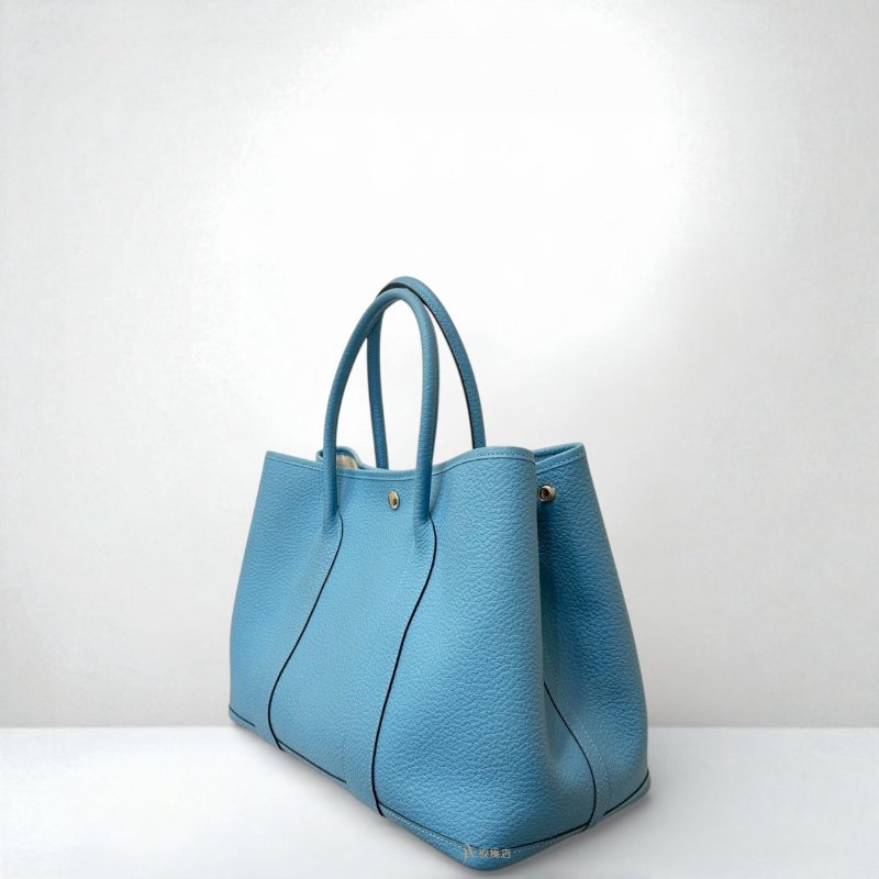 JS0028-Hermes P3北方藍Vache Country皮Garden Party36-1