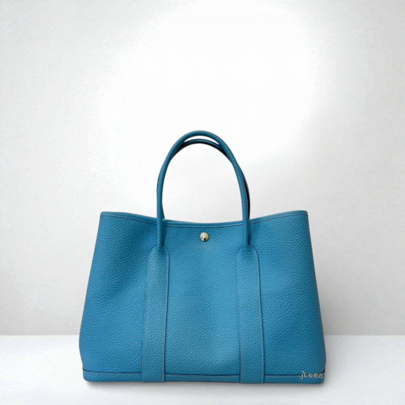 JS0028-Hermes P3北方藍Vache Country皮Garden Party36-3