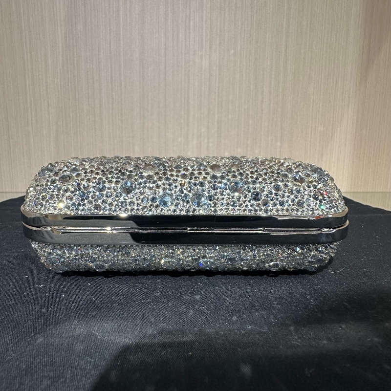 Jimmy Choo 立方體推鎖閉合 水晶 手拿包-3