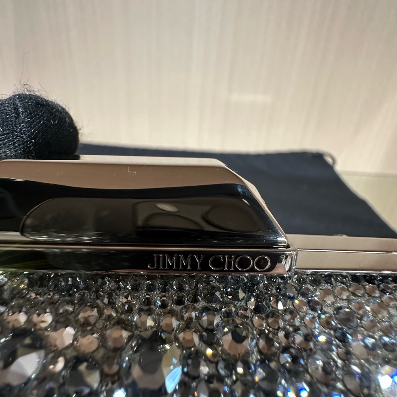 Jimmy Choo 立方體推鎖閉合 水晶 手拿包-4