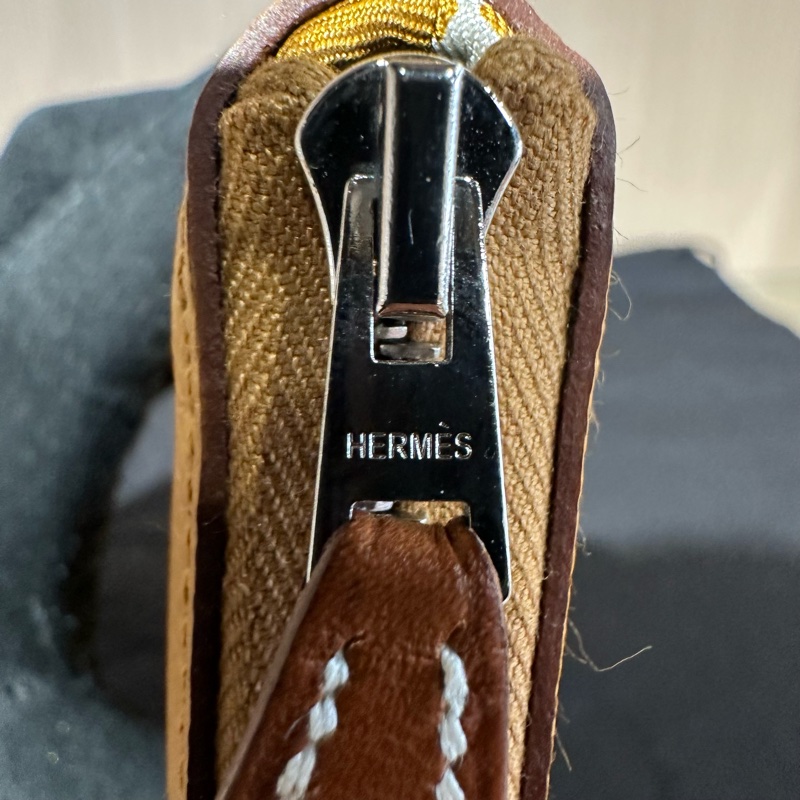 Hermes愛馬仕silk in 長款拉鍊錢包 芝麻色-6
