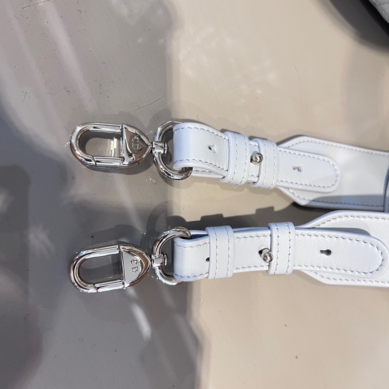 Dior 灰羊皮騰格Lady Dior小號淡金釦手提肩斜背包-20