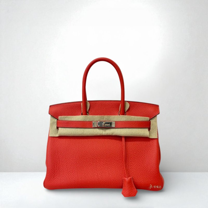 Hermes包包 T5玫瑰粉T/C銀釦30cm柏金Birkin-0