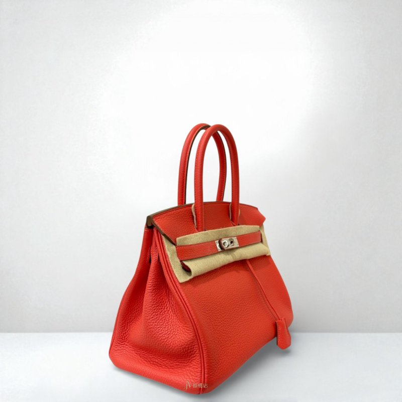 Hermes包包 T5玫瑰粉T/C銀釦30cm柏金Birkin-2