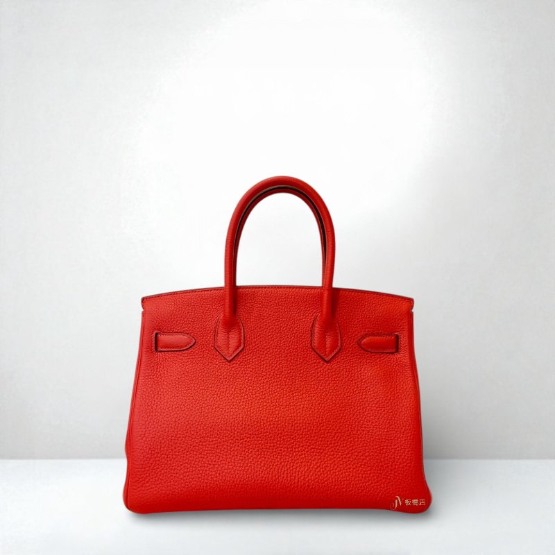 Hermes包包 T5玫瑰粉T/C銀釦30cm柏金Birkin-3