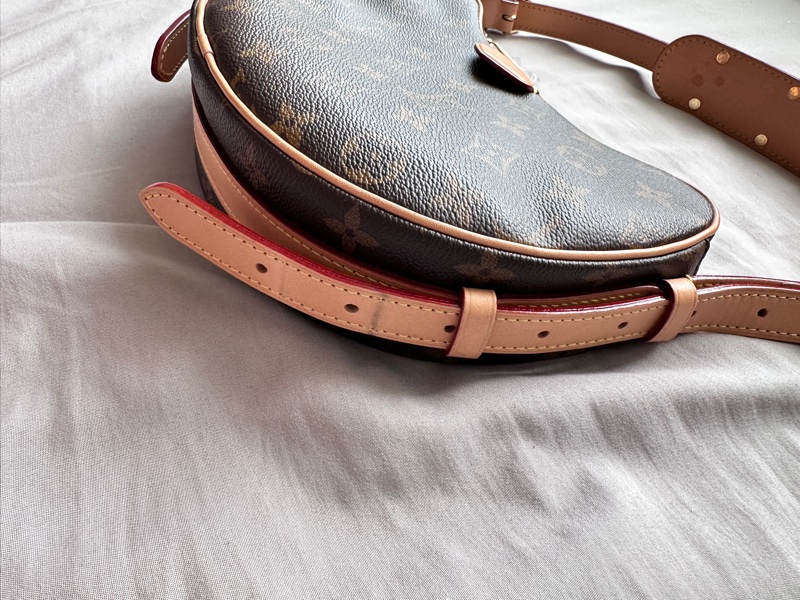 【極美私藏】LV Croissant 豌豆老花子母包 腋下包保值王-6