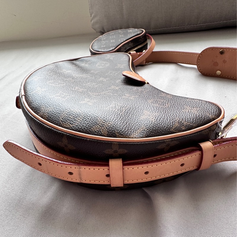 【極美私藏】LV Croissant 豌豆老花子母包 腋下包保值王-13