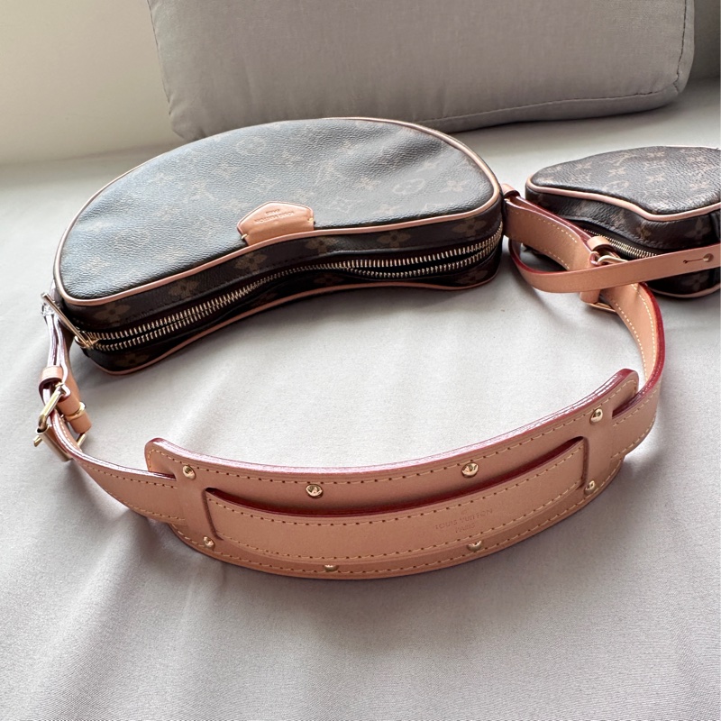 【極美私藏】LV Croissant 豌豆老花子母包 腋下包保值王-14