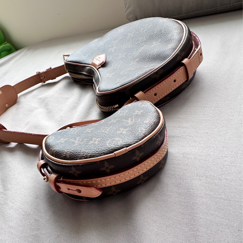 【極美私藏】LV Croissant 豌豆老花子母包 腋下包保值王-15