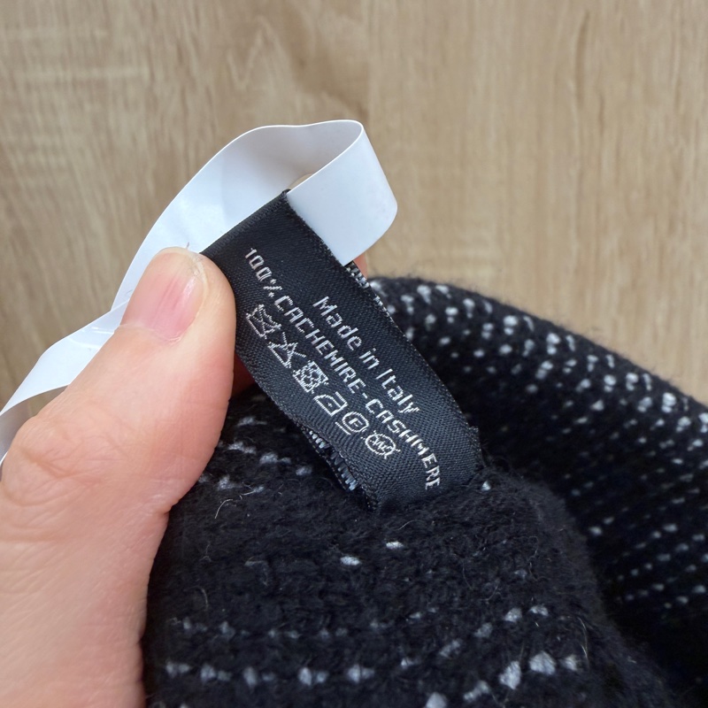 Chanel 黑色克什米爾羊毛毛帽-6