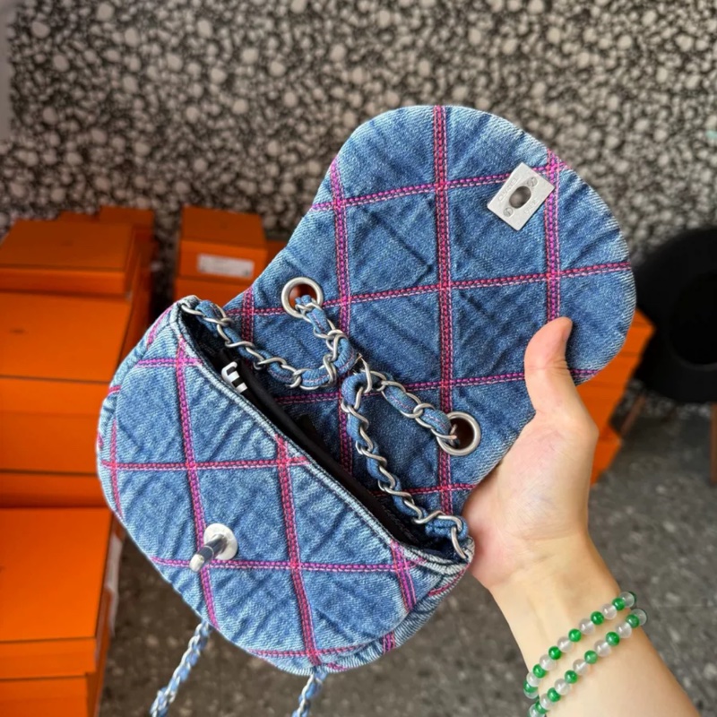 Chanel 全膜牛仔馬鞍-3